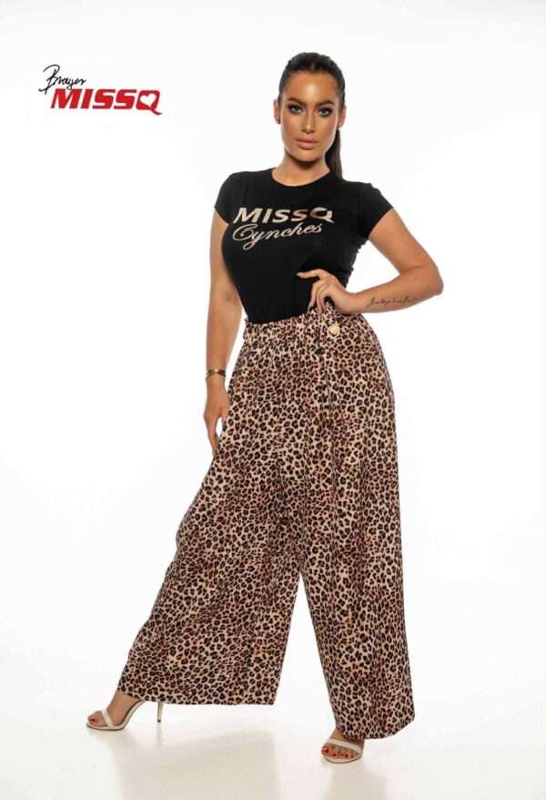 MISSQ Leopard široké nohavice