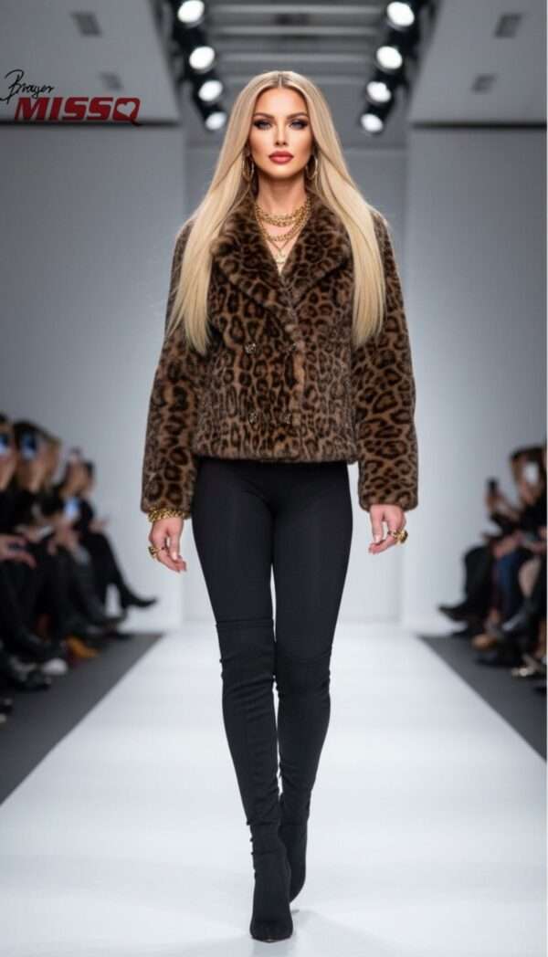 MISSQ Leopard hnedá bunda